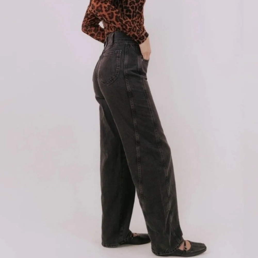 Free People Aster Straight High-Waist Women’s Jeans - Black Size 29 - Picture 3 of 3